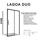 Box Doccia Angolare 80x130 cm 1 Anta Scorrevole in Cristallo Trasparente 6mm H195 Bonussi Eliane