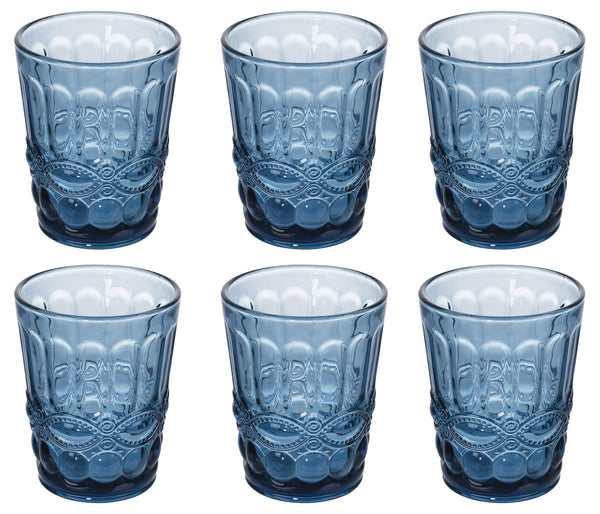 online Set 6 Bicchieri Acqua Nobilis in Vetro VdE Tivoli 1996 Blu