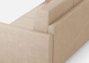 Divano Angolare 5 Posti 241x241x85 cm Karay in Tessuto Beige