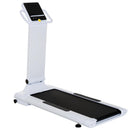 Tapis Roulant Elettrico Compatto Pieghevole in Acciaio Velocità 10.0Km/h Bianco e nero 