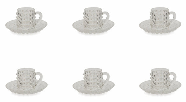 Set 6 Tazzine da Caffè in Vetro Villa d'Este Home Tivoli Diamond online