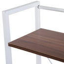 Scrivania da Ufficio con Scaffalatura Noce e Bianco 120x64x121 cm 