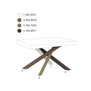 Tavolo Allungabile 200/460x90 cm Volantis Premium Cashmere Gambe Multicolore 4/C      