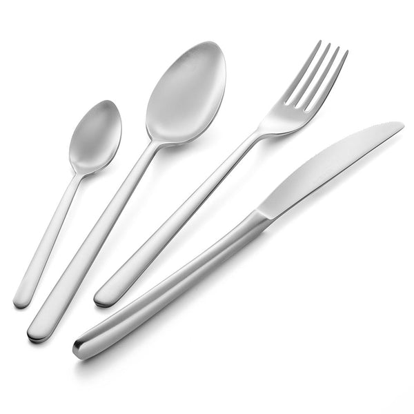 acquista Servizio Set di Posate 24 pezzi in Acciaio Inox Eme Venice Sabbiato