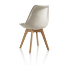 Set 4 Sedie 48,5x47x81,5 cm in Velluto Ecru