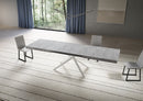Tavolo Allungabile 180-284x90x74 cm Niket Cemento Gambe Bianche