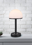 Lampada tavolo da Interno a LED in Metallo Nero Opaco