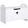 Baule Cassapanca Contenitore 62x40x46,5 cm in Legno  Bianco