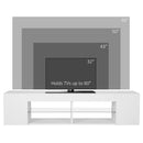 Mobile TV fino a 60” 137x40x34 cm con Luce LED in Truciolato Bianco Lucido