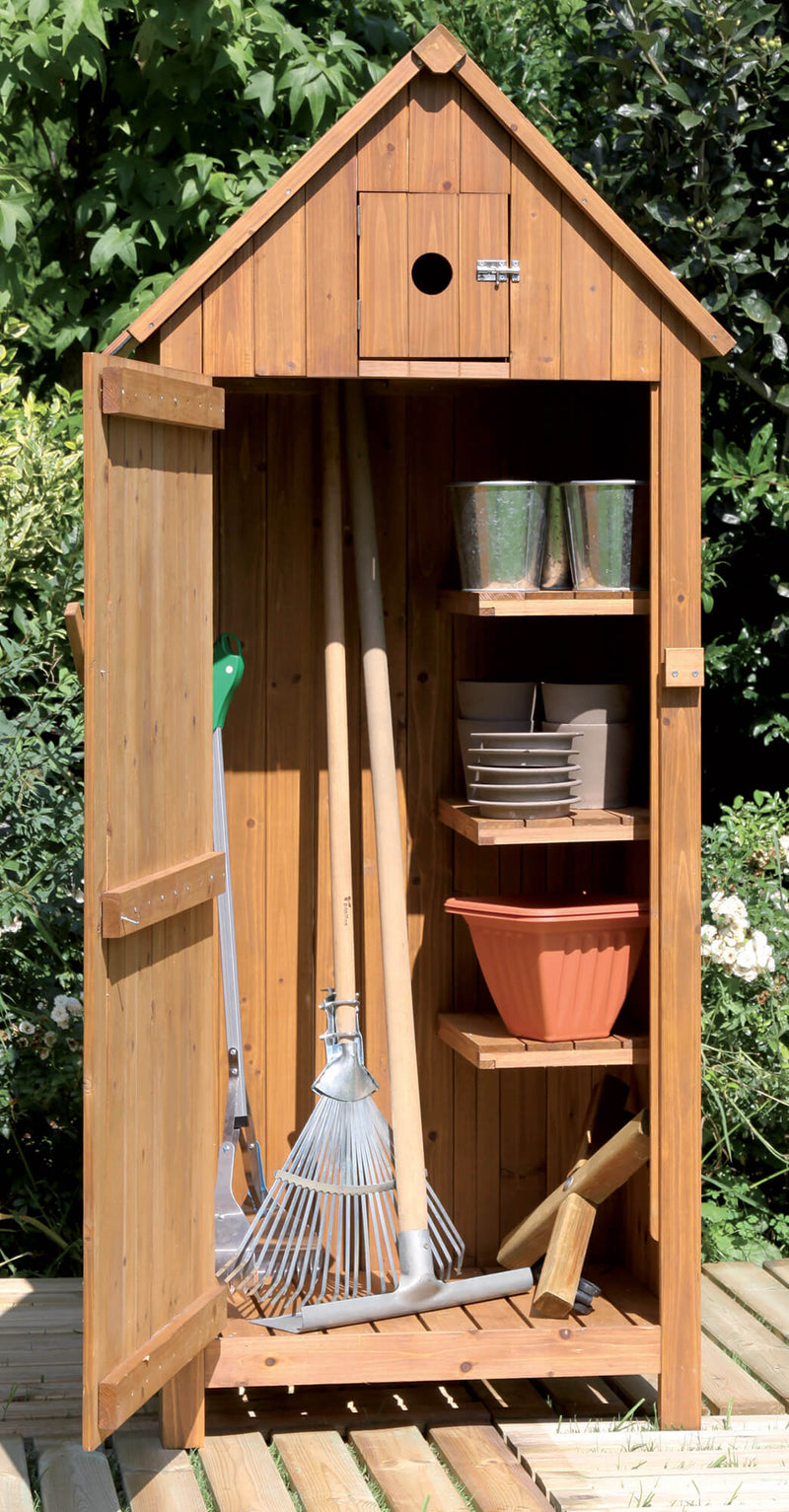 Casetta Box da Giardino Porta Utensili  77x54,3x179 cm in Legno 