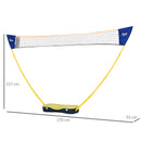 Set da Badminton Tennis Portatile per Adulti e Bambini con Racchette e Accessori  Giallo e Blu
