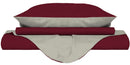 Copripiumino con Sacco e Federe Doubleface Bordeaux\/Panna Varie Misure