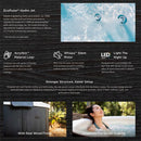 Vasca Idromassaggio Spa Denver Smontabile Trasportabile con Wifi per 6 Persone 182x182x70 cm in Materiale Plastico Grigio
