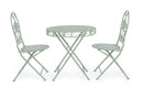 Set 2 Sedie Pieghevole 40x40x94 cm Harriet in Acciaio Salvia