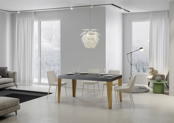 Tavolo Allungabile 160-420x90x77 cm Flame Cemento acquista