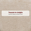 Set 2 Sgabelli da Bar 50x55x93 cm con Schienale e Poggiapiedi Rivestiti in Chenille e Gambe in Acciaio Beige      