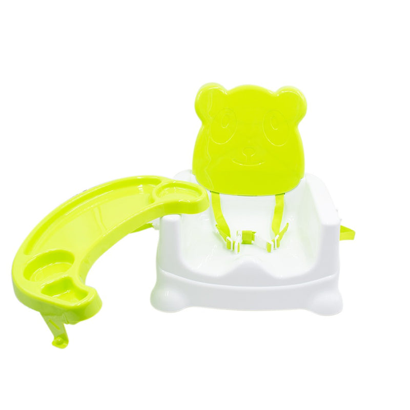 Seggiolone Pappa Bambini Attacco da Tavolo Cintura Sicurezza e Vassoio Verde