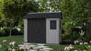 Casetta Box da Giardino 230x287x246 cm Newton Plus 759/975 Doppia Opzione Montaggio in Resina Evotech+  Grigio  cm