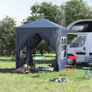 Gazebo Pieghevole Pop Up 2x2m in Poliestere e Acciaio Blu
