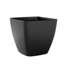 Vaso Quadrato Indoor e Outdoor Tera Ceylon Kit Ash Ø35 cm in Plastica Antracite 