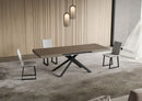 Tavolo Allungabile 140/400x90 cm Niket Tortora Gambe Antracite      