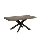 Tavolo Allungabile 200-304x90x77 cm Volantis Premium Tortora Telaio Antracite 