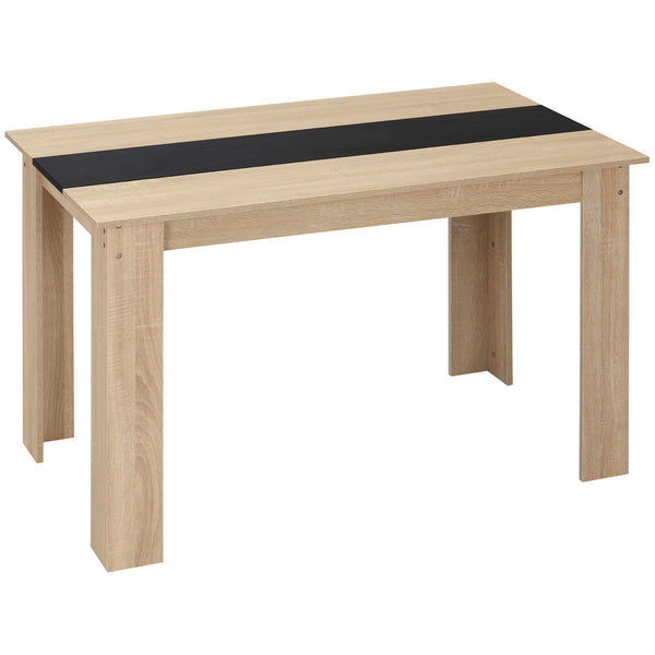 acquista Tavolo da Pranzo Moderno per 4-6 Persone 120x69x75 cm Nero e Legno