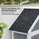 Set 2 Armadi Porta Attrezzi da Esterno Porte con Blocco in Legno di Abete Grigio Chiaro   