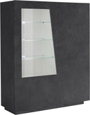 Vetrina 2 Ante 120x43x146 cn Vega Grigio Ardesia  