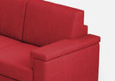 Divano Angolare 7 Posti 286x286x85 cm Marrak in Tessuto Rosso
