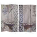 Separé in Tessuto 3 Ante 40x2,5H180cm Barche