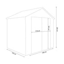 Casetta Box da Giardino Hause 190x192x226 h cm in Plastica Grigio chiaro