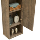 Mobile a Colonna per Bagno 30x20x100 cm in MDF Rovere