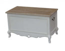 Baule 45x34x66 h cm in Legno di paulownia Bianco