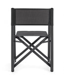 Set 2 Sedie Regista da Giardino 48x56x86h cm Taylor Grigio Scuro/Antracite 