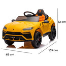 Macchina Elettrica per Bambini 12V con Licenza Lamborghini Urus Gialla