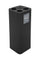 Pattumiera a Bidone da 60 L 30,2x30,2x 82,5 cm 3 Scomparti Tubolari e 1 Vaschetta in Acciaio Verniciato Nero
