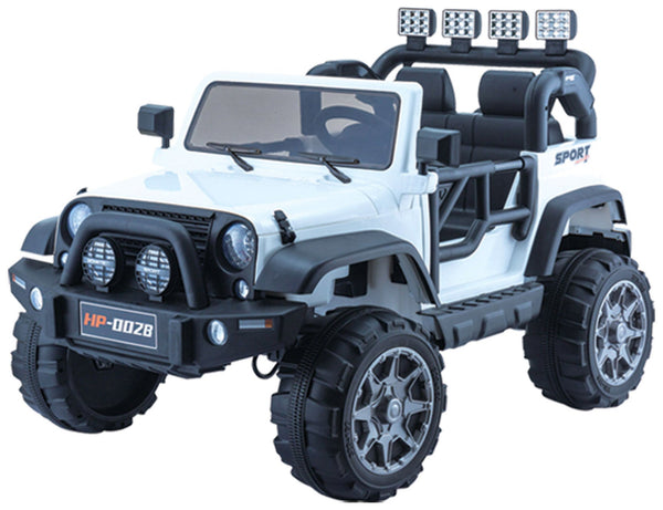 acquista Macchina Elettrica per Bambini 12V 2 Posti Kidfun Fuoristrada Bianca