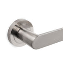 Maniglie Bunbury per Porta da Interno con Rosetta Ø50 mm Alluminio Nickel Satinato 5 Sets. Emuca