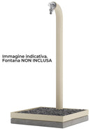 Base Portaciottolo per Fontane 40x40x8 cm in Metallo con Base in Cemento Belfer 42/BSE/10 Ciclamino