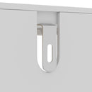 Mobile Sottolavabo da Bagno con Armadietto 2 Ante a Pressione 70x33x79,5cm in Bambù e MDF con Intaglio a U Bianco 