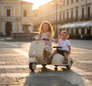 Piaggio Vespa con Sidecar Small Elettrica 6V per Bambini Crema