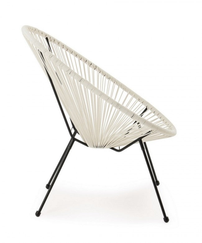 Poltrona Parker Bianco in Fibra Sintetica