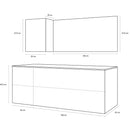 Mobile da Bagno sospeso Samoa 01C Laccato Grigio TFT