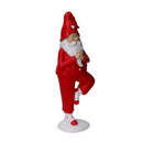 Babbo natale in yoga resina rosso cm 11x8xh31