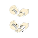 Guide a Scomparsa Silver per Cassetti ad Estrazione Totale P500 Zincato Bianco Acciaio Emuca