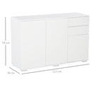 Mobile Multiuso 117x36x74 cm 2 Cassetti 3 ante  Bianco