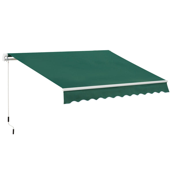online Tenda da Sole a Manovella 3x2 m ad Angolazione Regolabile in Alluminio Acciaio e Poliestere Verde