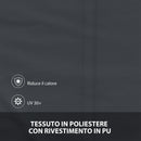 Tenda da Sole a Bracci con Apertura Manuale 150x120 cm Inclinazione e Protezione UV30+ Grigio