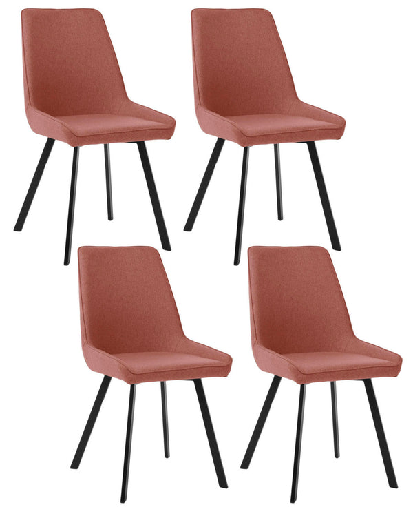 Set 4 Sedie 48x60xH87 cm in Microfibra Fox Ruggine sconto